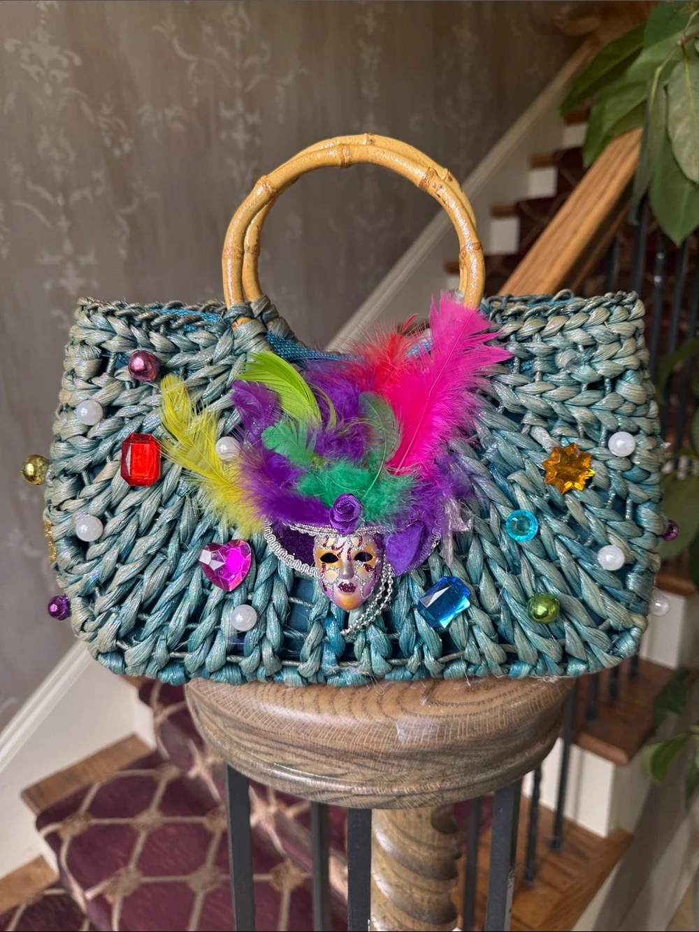 MARDI GRAS themed tote bag good condition - Picture 8 of 8